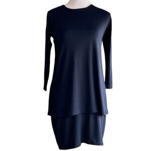 Susana Monaco Dark‎ Navy Layered Dress Size XS